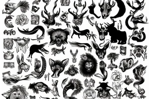 something with zero sense, maybe some animal tattoo idea