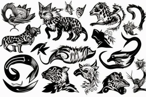 something with zero sense, maybe some animal tattoo idea