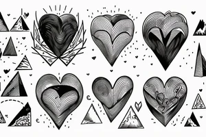 Mountain  with human heart tattoo idea