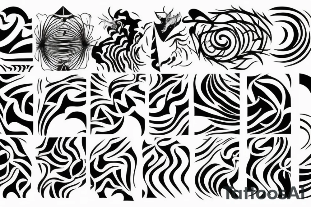 something funny, with zero sense, maybe some animal, some wavy lines tattoo idea
