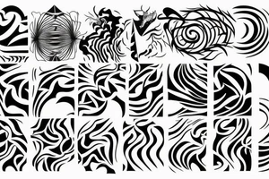 something funny, with zero sense, maybe some animal, some wavy lines tattoo idea