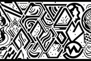 something funny, with zero sense, maybe some animal and wavy lines tattoo idea