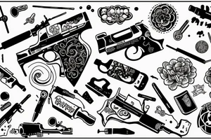 Gun write toxic tattoo idea