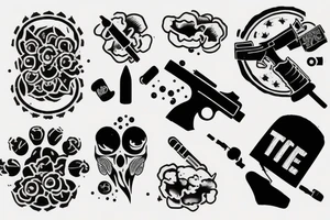 Gun write toxic tattoo idea