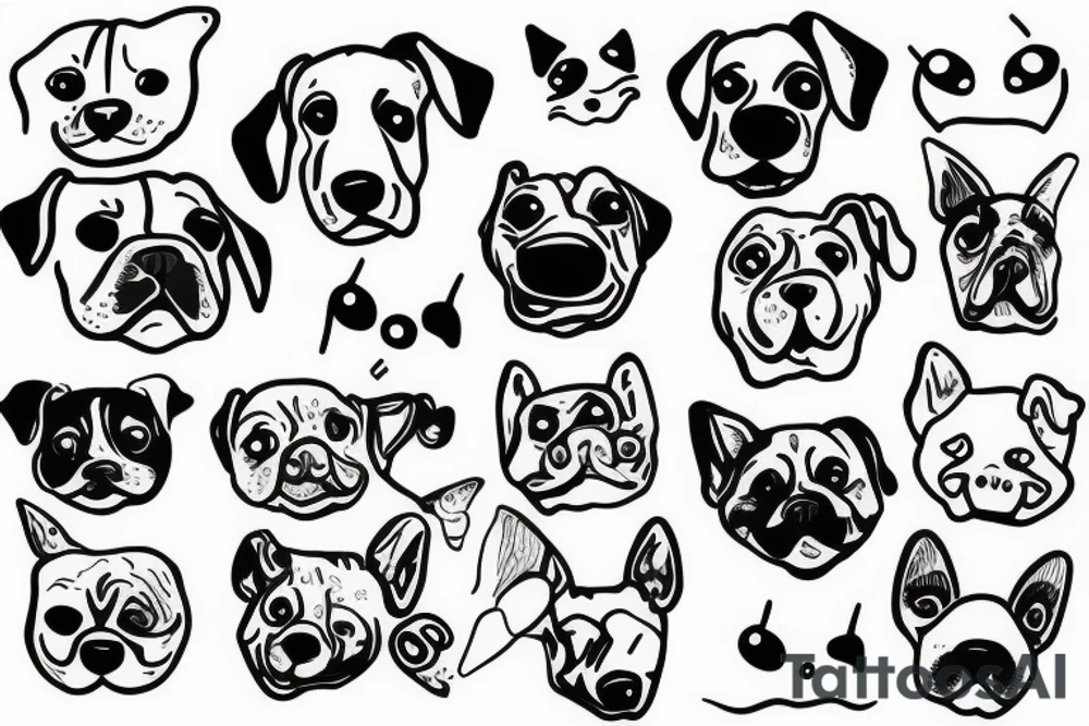 Dog with smile tattoo idea