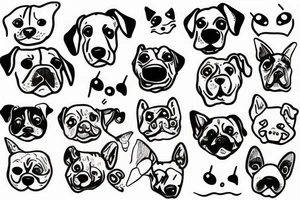 Dog with smile tattoo idea
