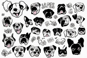 Dog with smile tattoo idea