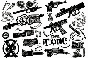 Gun write toxic tattoo idea