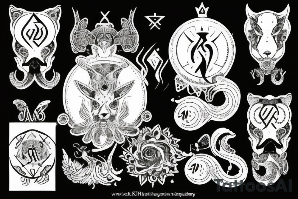 Tatuaż który mógłby się utożsamiać zodiakalny baran tattoo idea