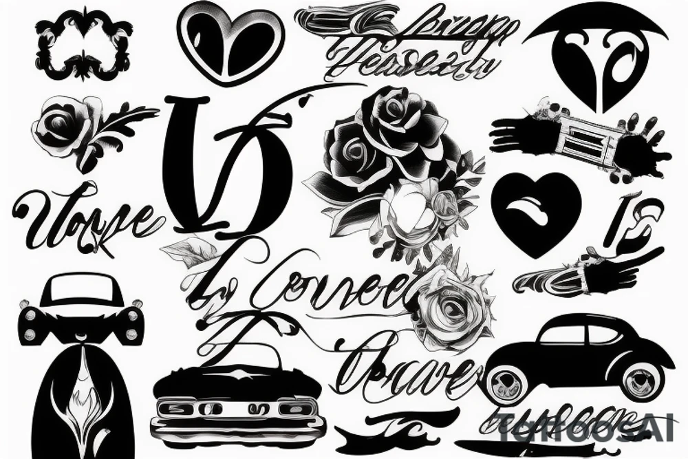 Love car deppresion tattoo idea