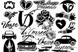 Love car deppresion tattoo idea