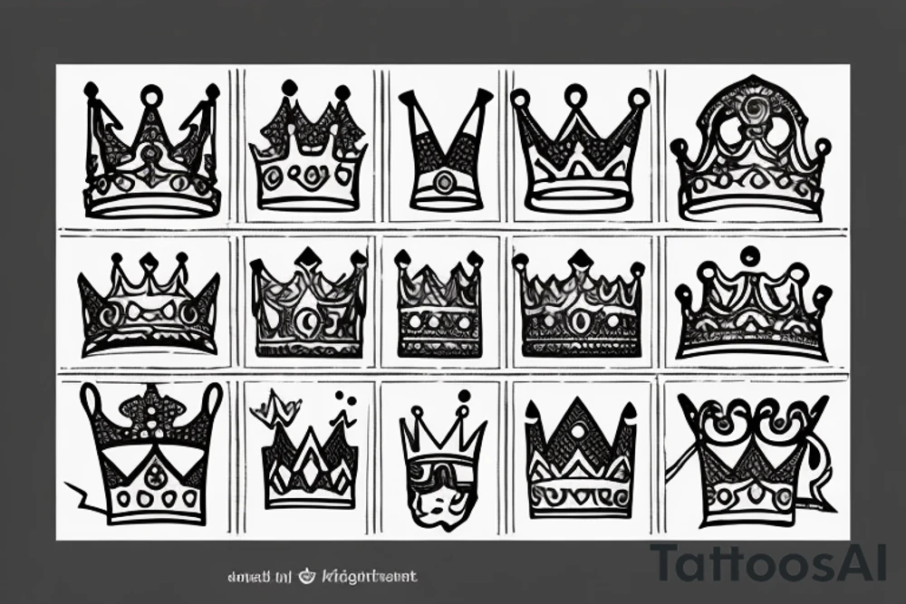 Knight wearing a crown tattoo idea
