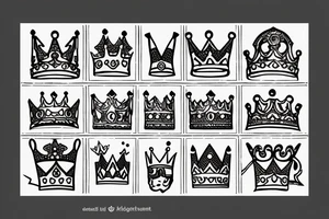 Knight wearing a crown tattoo idea