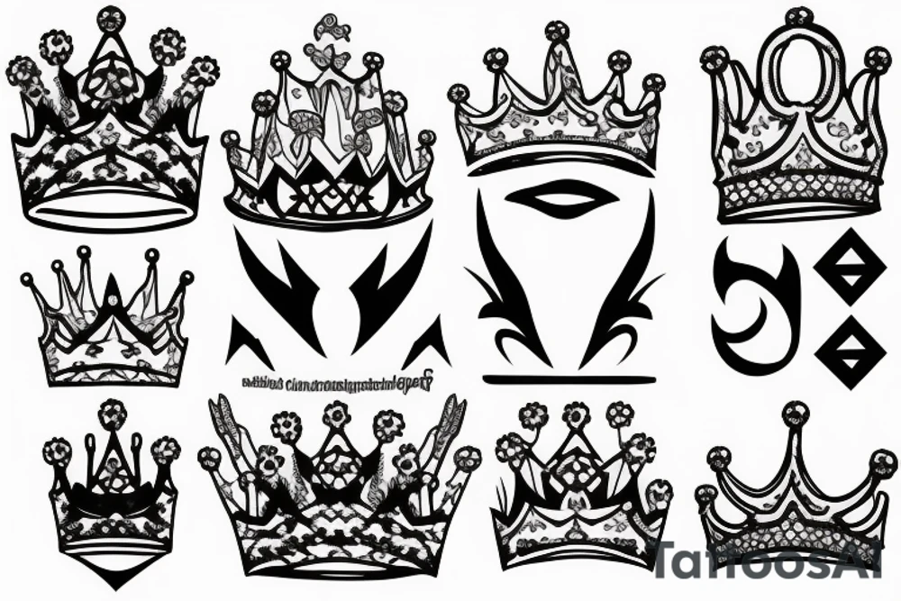 Knight wearing a crown tattoo idea