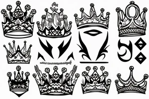 Knight wearing a crown tattoo idea