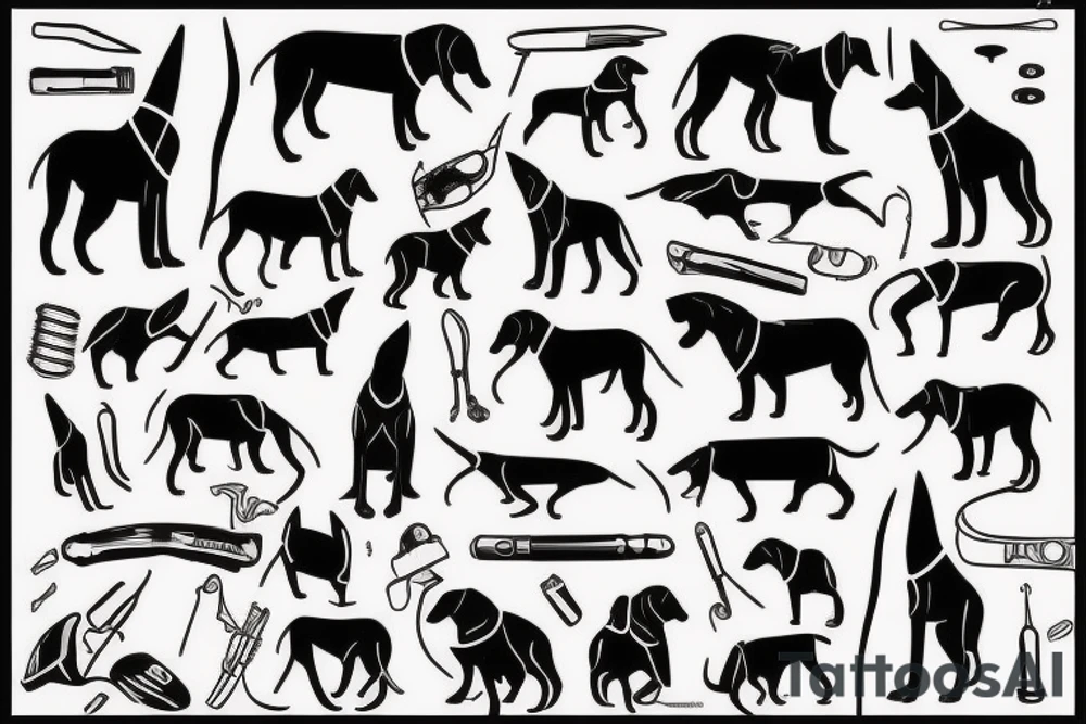 Black doberman tattoo idea