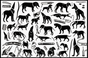 Black doberman tattoo idea