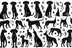 Black doberman tattoo idea