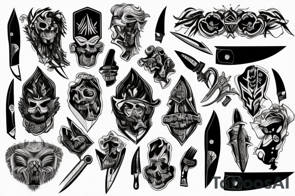 Knife tattoo idea