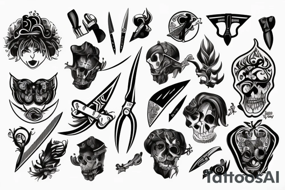 Knife tattoo idea