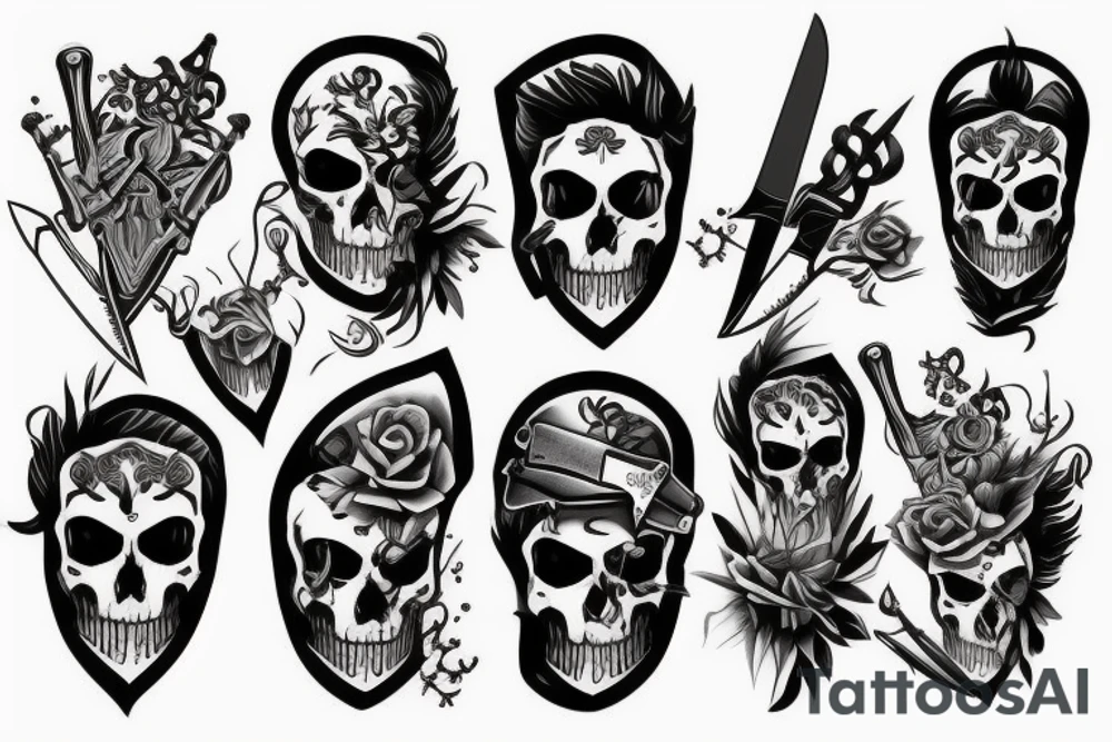 Knife tattoo idea