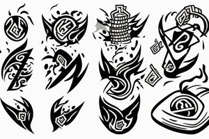 Burning money tattoo idea