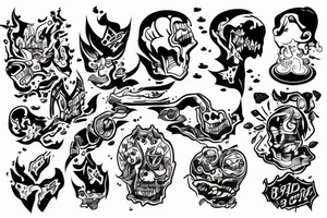 Burning dollars tattoo idea