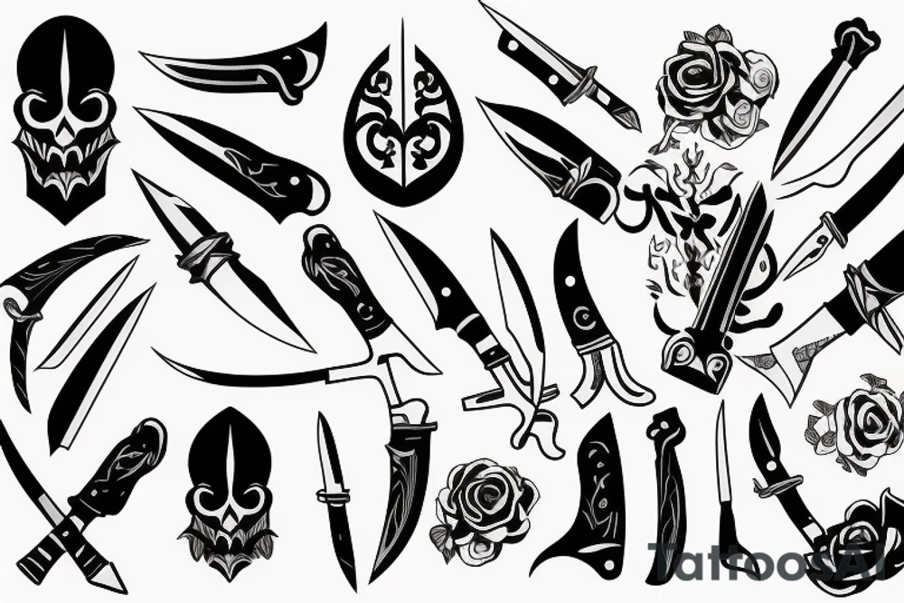 Knife tattoo idea