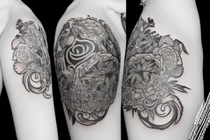 A tattoo with name Emilia and year 1920 tattoo idea
