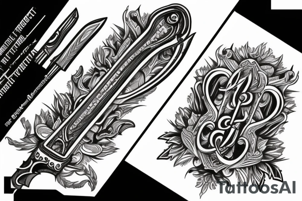Knife tattoo idea