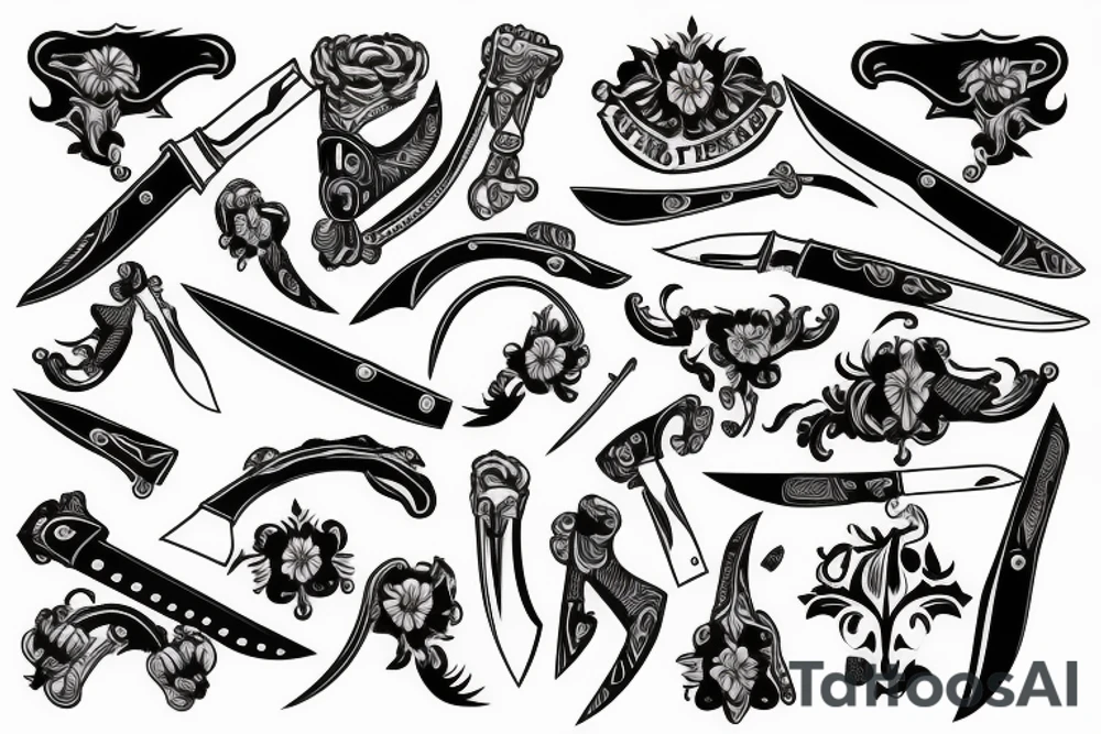 Knife tattoo idea
