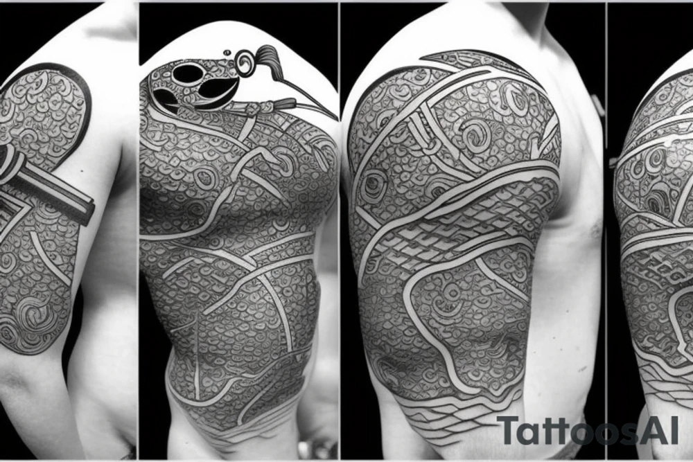 Samurai frog tattoo idea