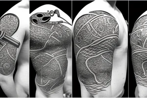 Samurai frog tattoo idea