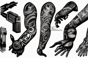 Cyberpunk arm tatooo tattoo idea