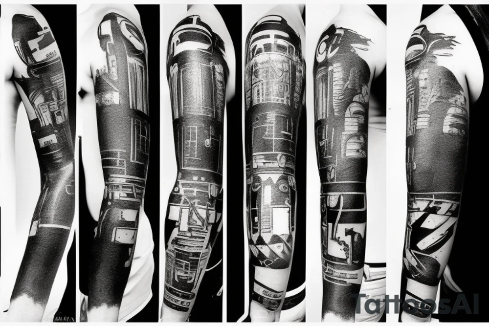 Cyberpunk arm tatooo tattoo idea