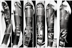 Cyberpunk arm tatooo tattoo idea