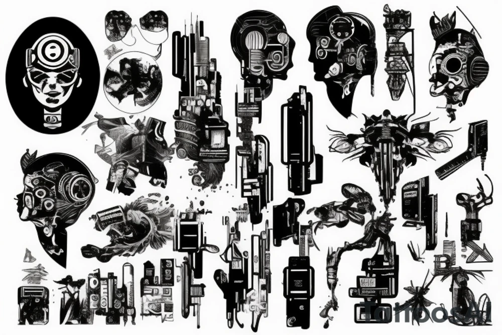 Cyberpunk tattoo idea