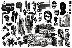 Cyberpunk tattoo idea