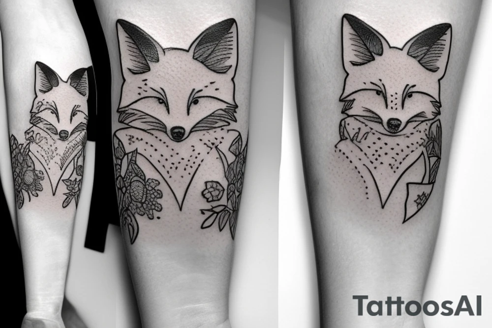 little fox, male tattoo tattoo idea