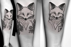 little fox, male tattoo tattoo idea