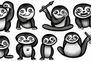 Funny sloth tattoo idea