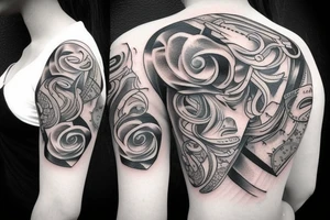 Gangster girl with gun tattoo idea