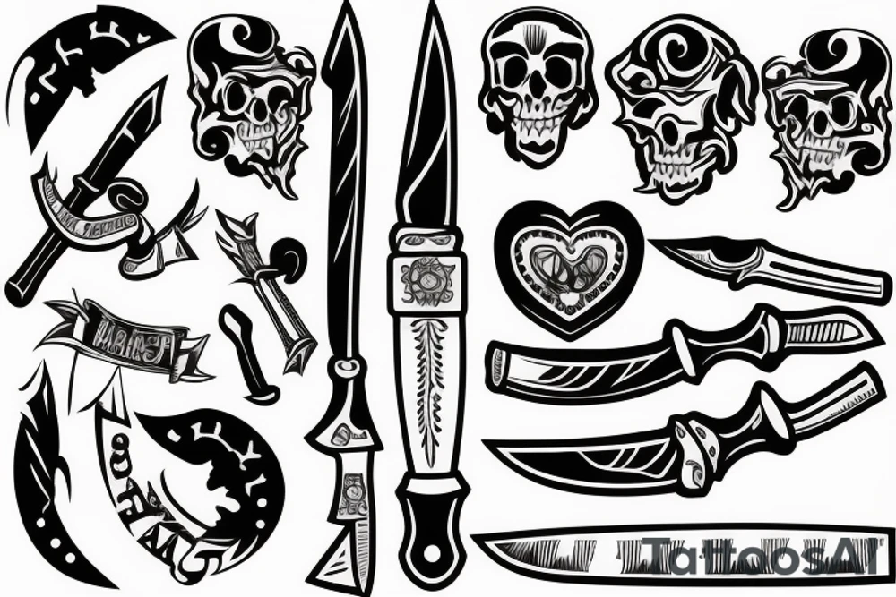 Knife tattoo idea