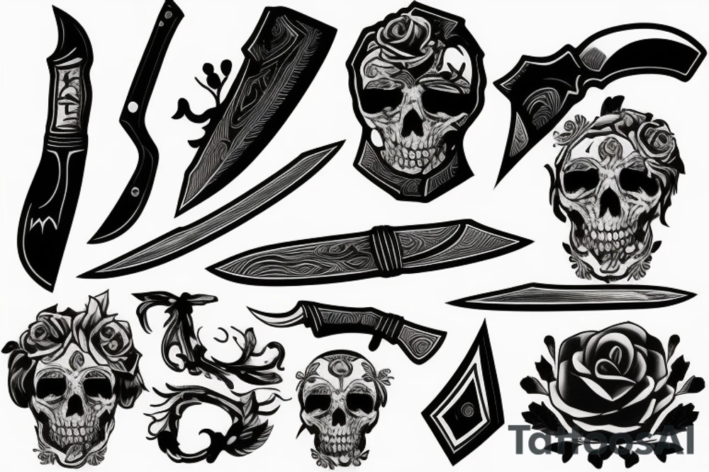 Knife tattoo idea
