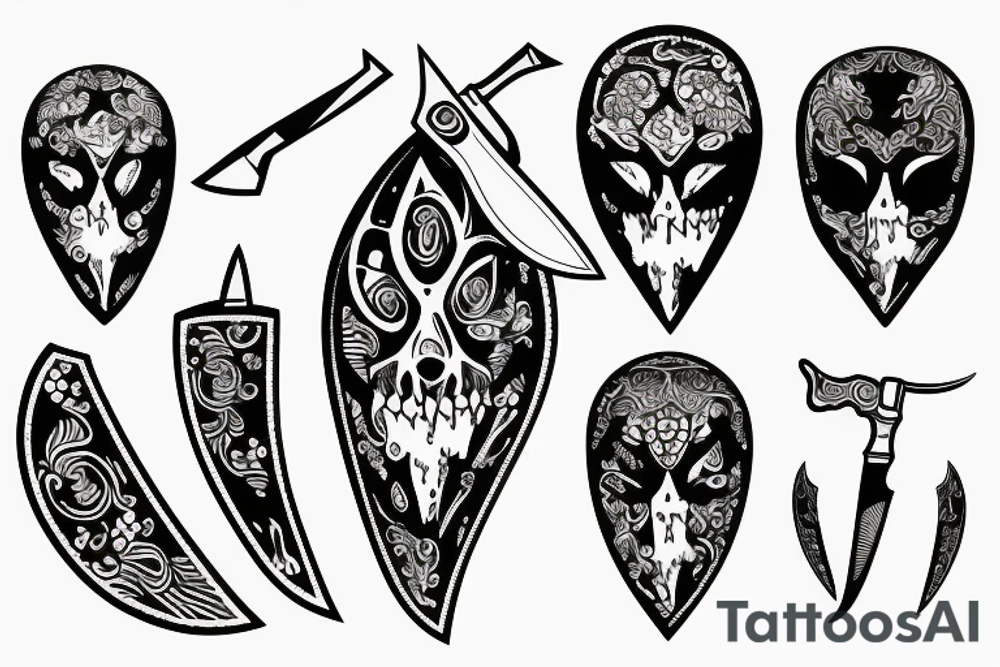 Knife tattoo idea