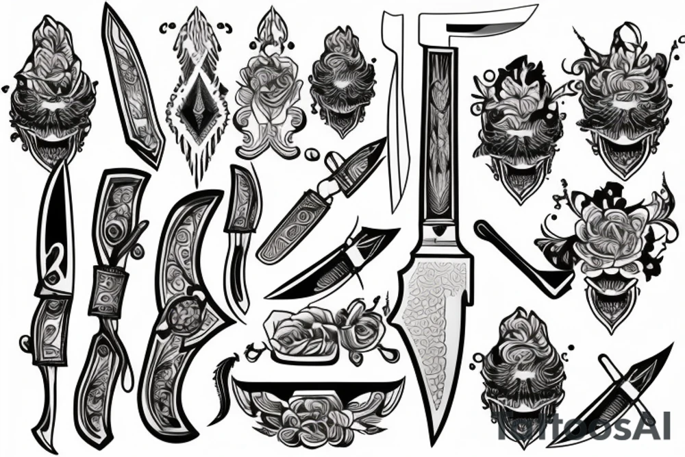 Knife tattoo idea