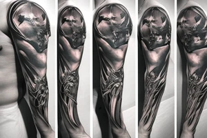 3 swords and spider tattoo idea