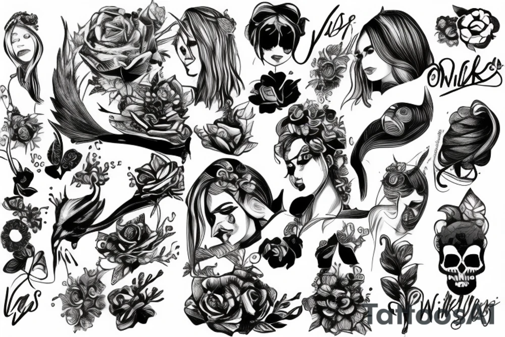 Wilk, las, tattoo idea