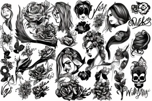 Wilk, las, tattoo idea