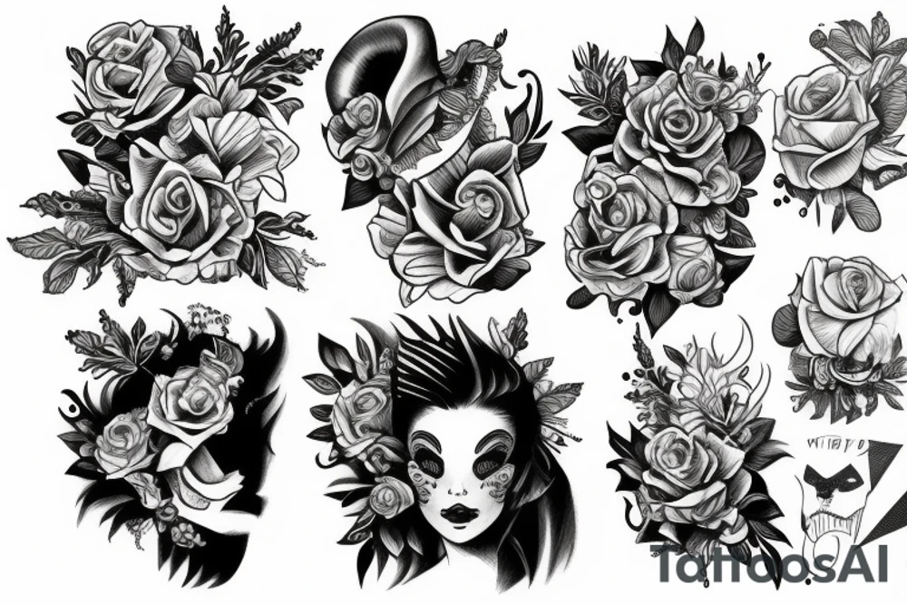 Wilk, las, tattoo idea